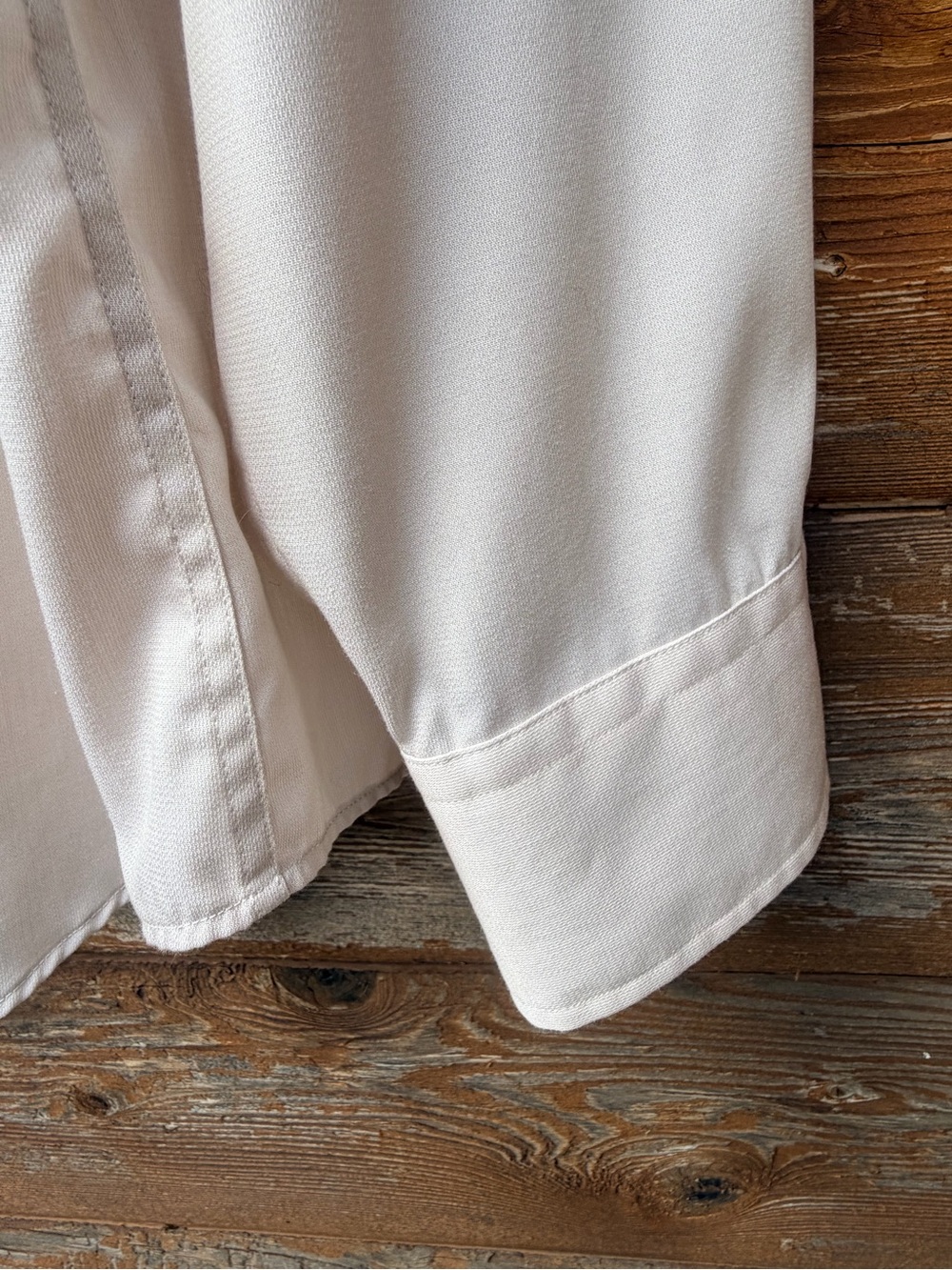 Men's Long-Sleeve Dress Shirt in Light Cream - Picture 5 of 6